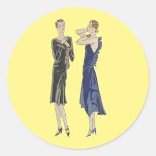 Fashion Dress Art Runder Aufkleber