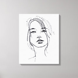 Fashion Face Illustration Leinwanddruck