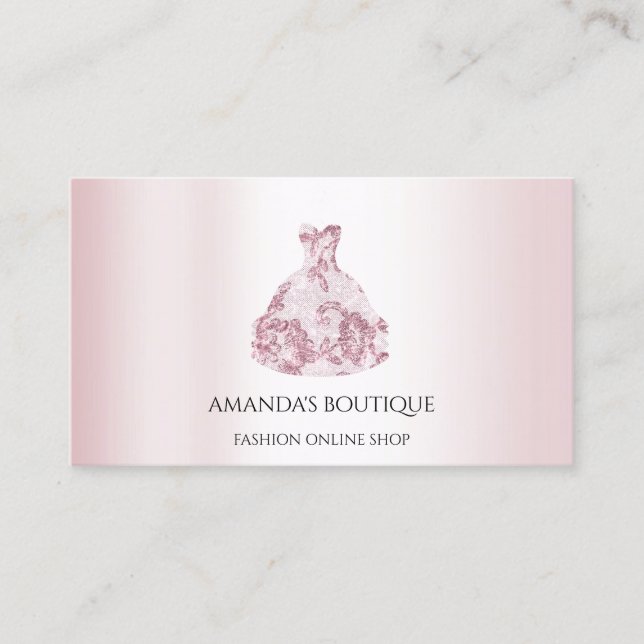 Fashion-Fashion-Logos für Hochzeitsfeiern - Rose Visitenkarte (Vorderseite)