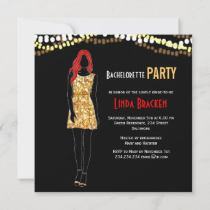 Fashion Fille habille lumière Invitation de la bac