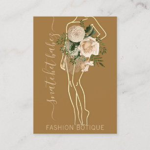 Fashion Floral HoneyLogo QR Stylist Boutique  Visitenkarte