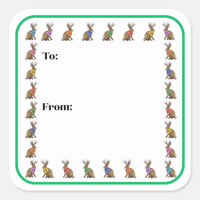 Fashion Forward Jackalope Sticker (Devant)