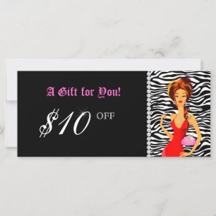 Fashion Gift Certificate Juwelier Zebra Pink Rot