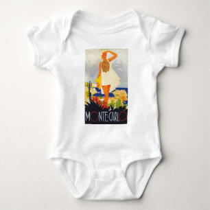 Fashion Girl Monte Carlo Beach Travel Baby Strampler