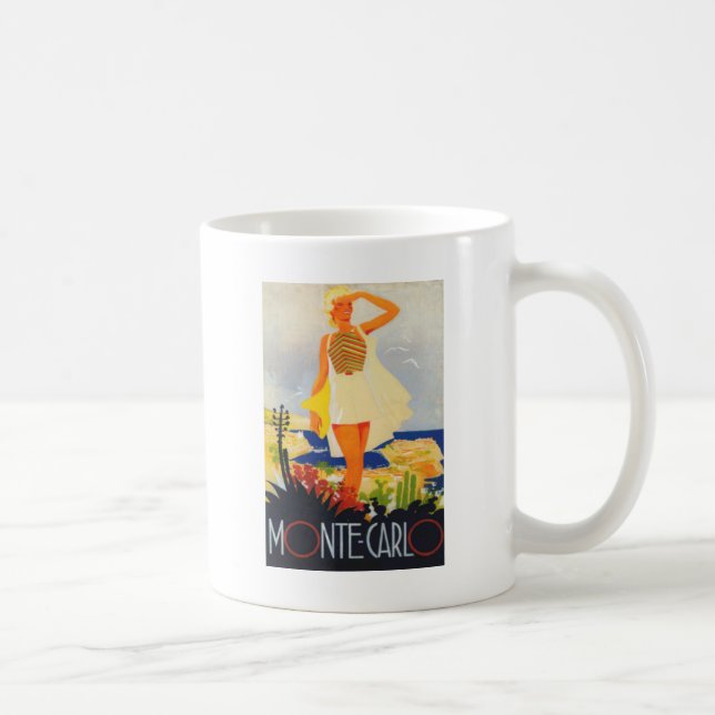 Fashion Girl Monte Carlo Beach Travel Kaffeetasse (Rechts)