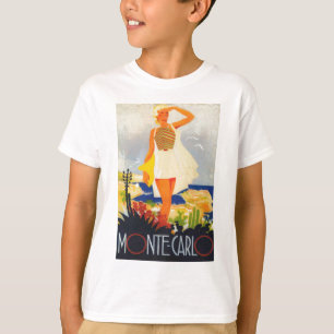 Fashion Girl Monte Carlo Beach Travel T-Shirt