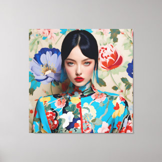 FASHION GIRL PORTRAIT N8 - generativecontent Leinwanddruck