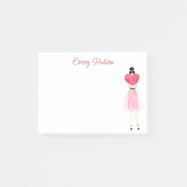 Fashion Girl Post-it Klebezettel (Vorderseite)