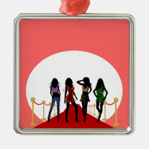 Fashion Girls Tapis rouge rose ornements personnal