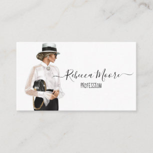 Fashion Glam Girl Business Card Visitenkarte