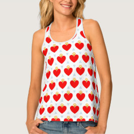 Fashion Heart with Paw Pattern Tanktop