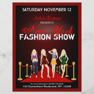 Fashion House Show Fashion Designer Red Flyers Flyer