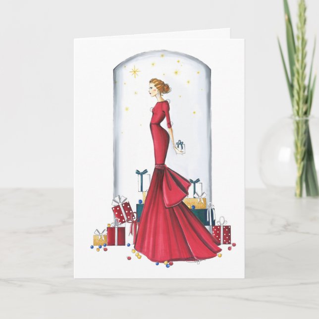 Fashion Illustrierte Weihnachtskarte "North Star" Karte (Vorderseite)