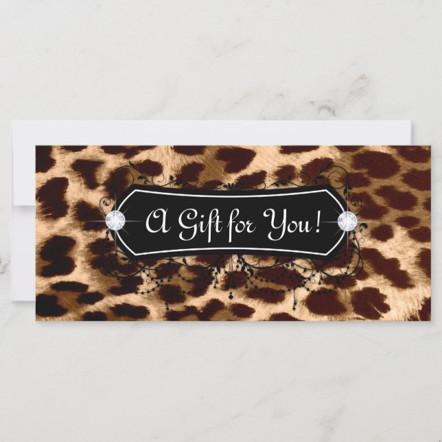 Fashion Jewelier Geschenkkarte Leopard (Vorderseite)