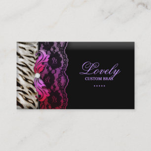 Fashion Jewelry Zebra Lace Pink Red Visitenkarte