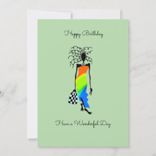 Fashion Lady, Elegant und stilvolle Lady Birthday Karte