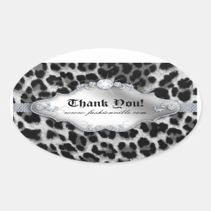 Fashion Leopard Aufkleber Schmuck Weiß Schwarz