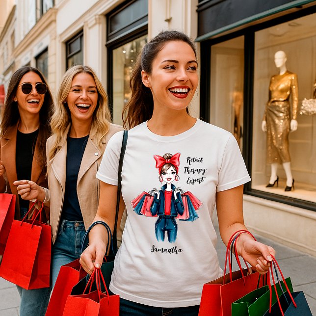 Fashion Lovers Retail Therapy Expert – Custom Name T-Shirt (Von Creator hochgeladen)