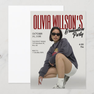 Fashion Magazine Foto Abschluss Einladung