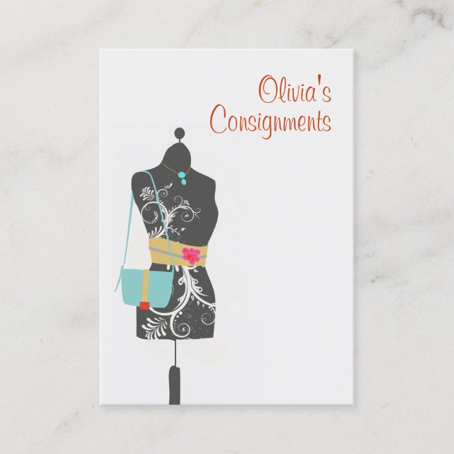 Fashion Mannequin Business Card Visitenkarte (Vorderseite)