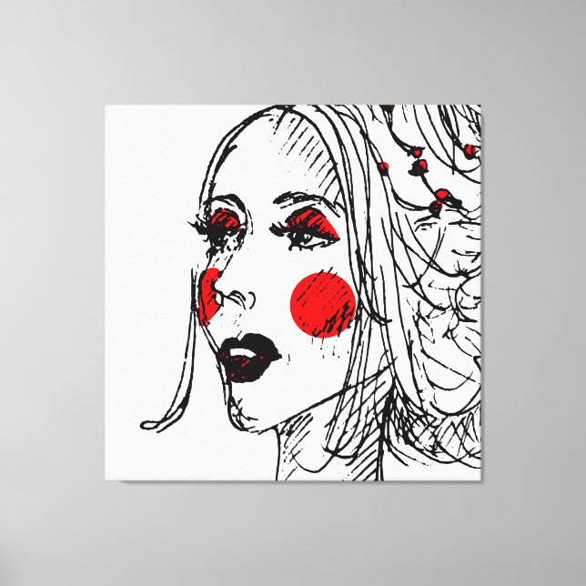 Fashion Model Sketch Leinwanddruck (Vorderseite)