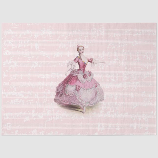 Fashion Music Ephemera Französisch Seidenpapier (Vorderseite)