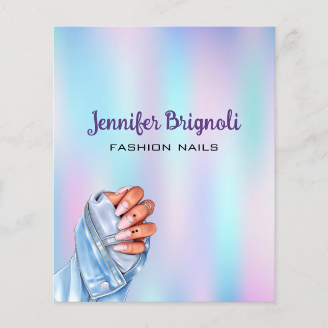 Fashion Nails Makeup Artist Design Flyer (Vorne)