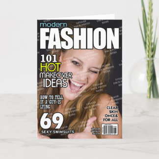 Fashion Personalized Magazine Cover Karte