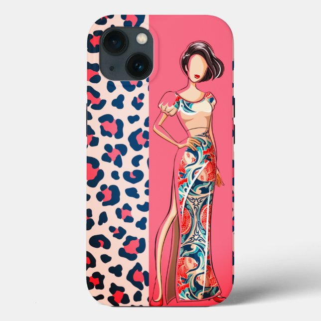 Fashion Pink Léopard Case-Mate iPhone Hülle (Rückseite)