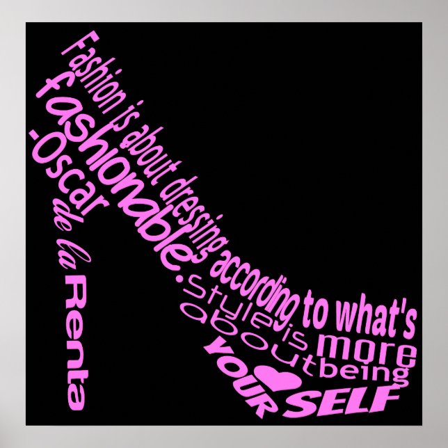 Fashion Quote für High Heel Poster (Vorne)