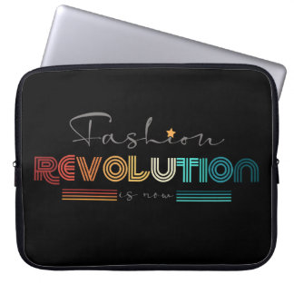 Fashion Revolution Retro-Typografische Laptoptasch Laptopschutzhülle