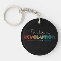 Fashion Revolution Retro Typographique Noir Acryli