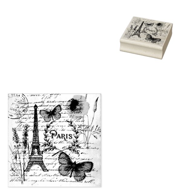 Fashion Salon SPA french eiffel tower Paris Gummistempel (Stempel)