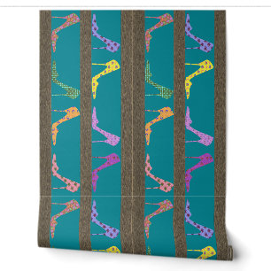 Fashion Shoe Shelves Wallpaper Border LW Blue Tapete