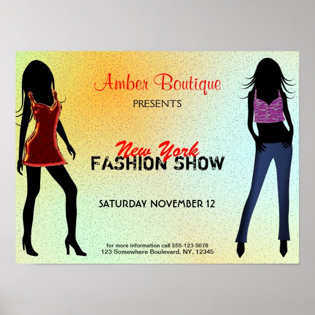 Fashion Show Boutique Werbeaktion Custom Poster (Vorne)