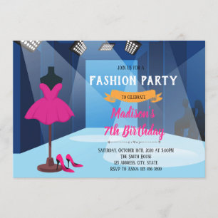 Fashion Show Geburtstagseinladung Einladung