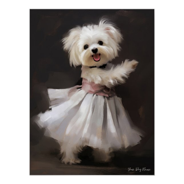Fashion Show, Maltese Dog 01 - Jonathan Bonheur Poster (Vorderseite)