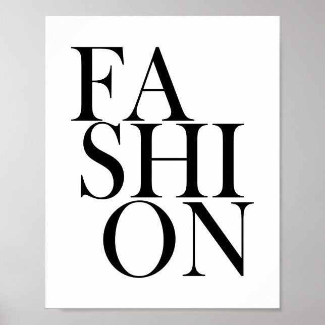FASHION - Stilvolles, elegantes Typografikangebot Poster (Vorne)
