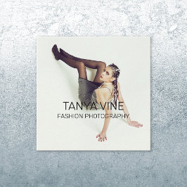 Fashion Studio Fotograf Beruflich Quadratische Visitenkarte