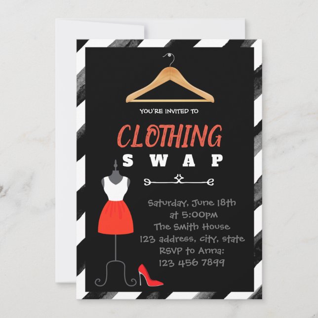 Fashion-Swap-Party Einladung (Vorderseite)