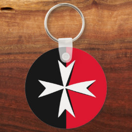 Fashion-Symbol für weißes Malteser Kreuz und Malta Schlüsselanhänger