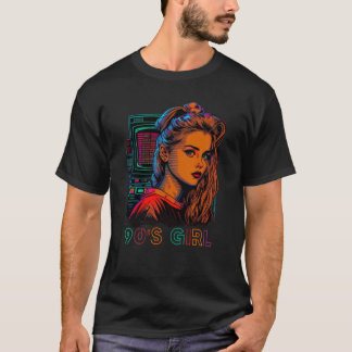 Fashion Theme Party Outfit 90er Girl 1990er T-Shirt