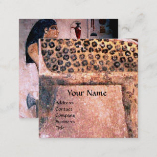 FASHION UND SCHÖNHEIT DES ANTIQUEN ÄGYPTEN Rosa Quadratische Visitenkarte