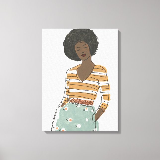 Fashion Vignette Portrait Leinwanddruck (Vorderseite)
