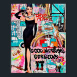 Fashion Wall Art Print Poster Paris Girly Deco<br><div class="desc">"Good Morning Gorgeous" Farbenfrohe moderne Wandkunst Mode-Liebhaber,  Girly Graffiti Poster Wand Art Dekoration</div>