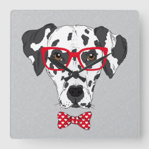 Fashionable Dalmatian Quadratische Wanduhr