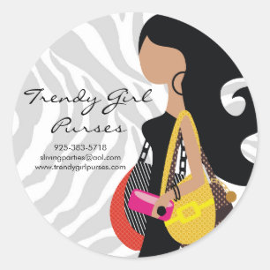 FASHIONISTA 311-HIGH schürzt Zebra Runder Aufkleber