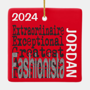 Fashionista Extraordinaire CUSTOM Keramikornament