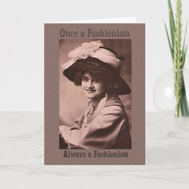 Fashionista Geburtstagskarte Karte (Vorderseite)
