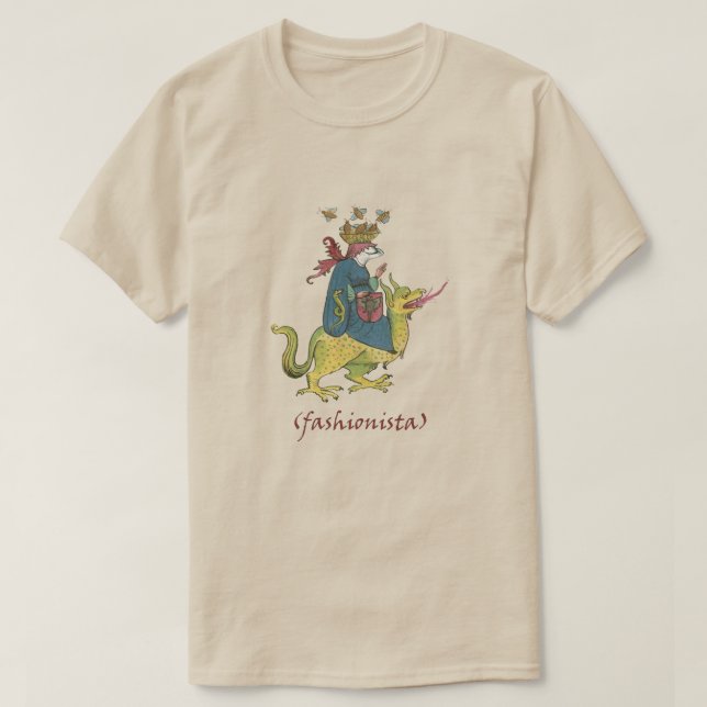"Fashionista" im Mittelalter T-Shirt (Design vorne)